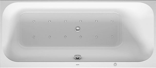 DURAVIT Happy D.2 Whirlwanne 1600x700 mm mit Air-System, weiß, Einbau, Rückenschräge rechts
