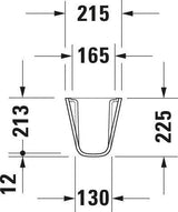 Duravit D-Code Halbsäule aus Sanitärkeramik, weiß, 215 x 213 x 280 mm, für 070545
