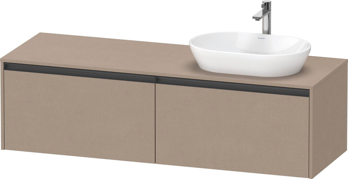 DURAVIT Ketho.2 Waschtischunterbau 1600 mm betongrau matt mit 2 Auszügen