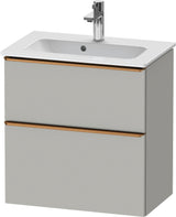 Duravit D-Neo Waschtischunterbau 610 mm betongrau matt mit Soft-Close und Bronze-Griff