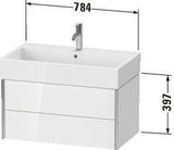 Duravit XVIU Waschtischunterbau 784 mm mit 2 Schubkästen in Champagner matt