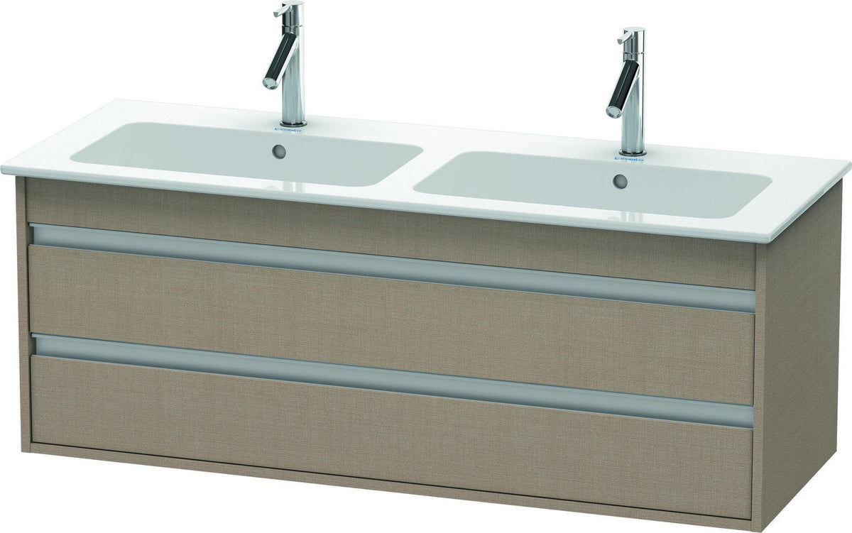 DURAVIT Ketho Waschtischunterbau 1270 mm betongrau matt mit 2 Schubkästen und Soft-Close
