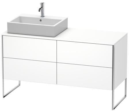 Duravit XSquare Waschtischunterbau 1400 mm mit integriertem Fußgestell – Becken links, s-matt