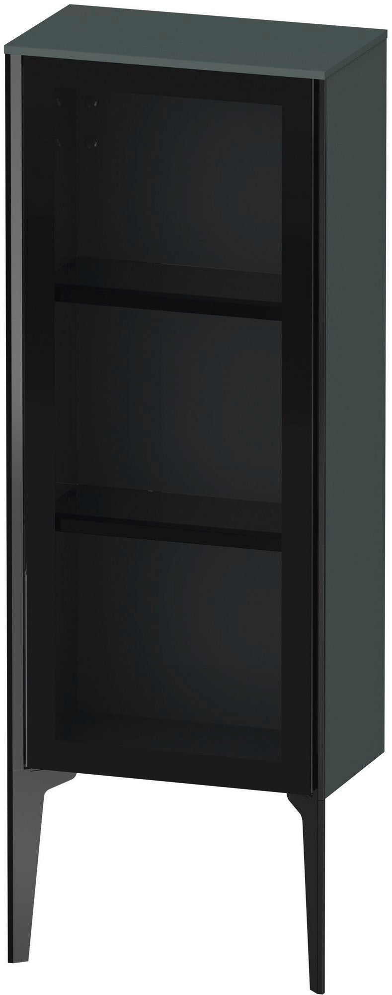 Duravit XViu Halbhochschrank 400 mm Glasfront Parsolglas weiß hochglanz mit Tip-on und Soft-Close