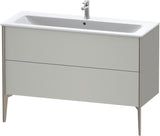 DURAVIT XViu Waschtischunterbau bodenstehend 1210 mm, 2 Auszüge, champagner matt/weiß matt