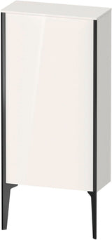 Duravit XViu Halbhochschrank 890x500x240 mm TA rechts schwarz matt/weiß hochglanz