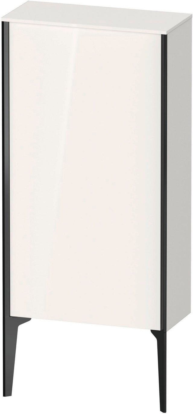 Duravit XViu Halbhochschrank 890x500x240 mm TA rechts schwarz matt/weiß hochglanz