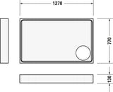 DURAVIT Starck Slimline Duschwanne 1200x800x55 mm Weiß Sanitäracryl von Philippe Starck