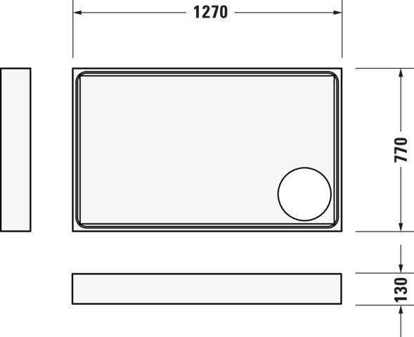 DURAVIT Starck Slimline Duschwanne 1200x800 mm Weiß Sanitäracryl mit Antislip