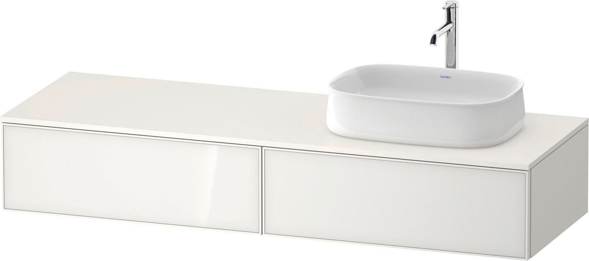 Duravit Zencha Konsolen-Waschtischunterbau 1600 mm Eiche Anthrazit mit 2 Auszügen