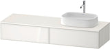 Duravit Zencha Konsolen-Waschtischunterbau 1600 mm Eiche Anthrazit mit 2 Auszügen