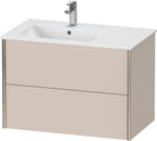 taupe matt / Spanplatte / 2Schubk.,champ.matt/taupe