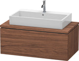 Duravit L-Cube Konsolenwaschtischunterbau 1020 mm betongrau matt mit 2 Schubkästen und Tip-On-Technik