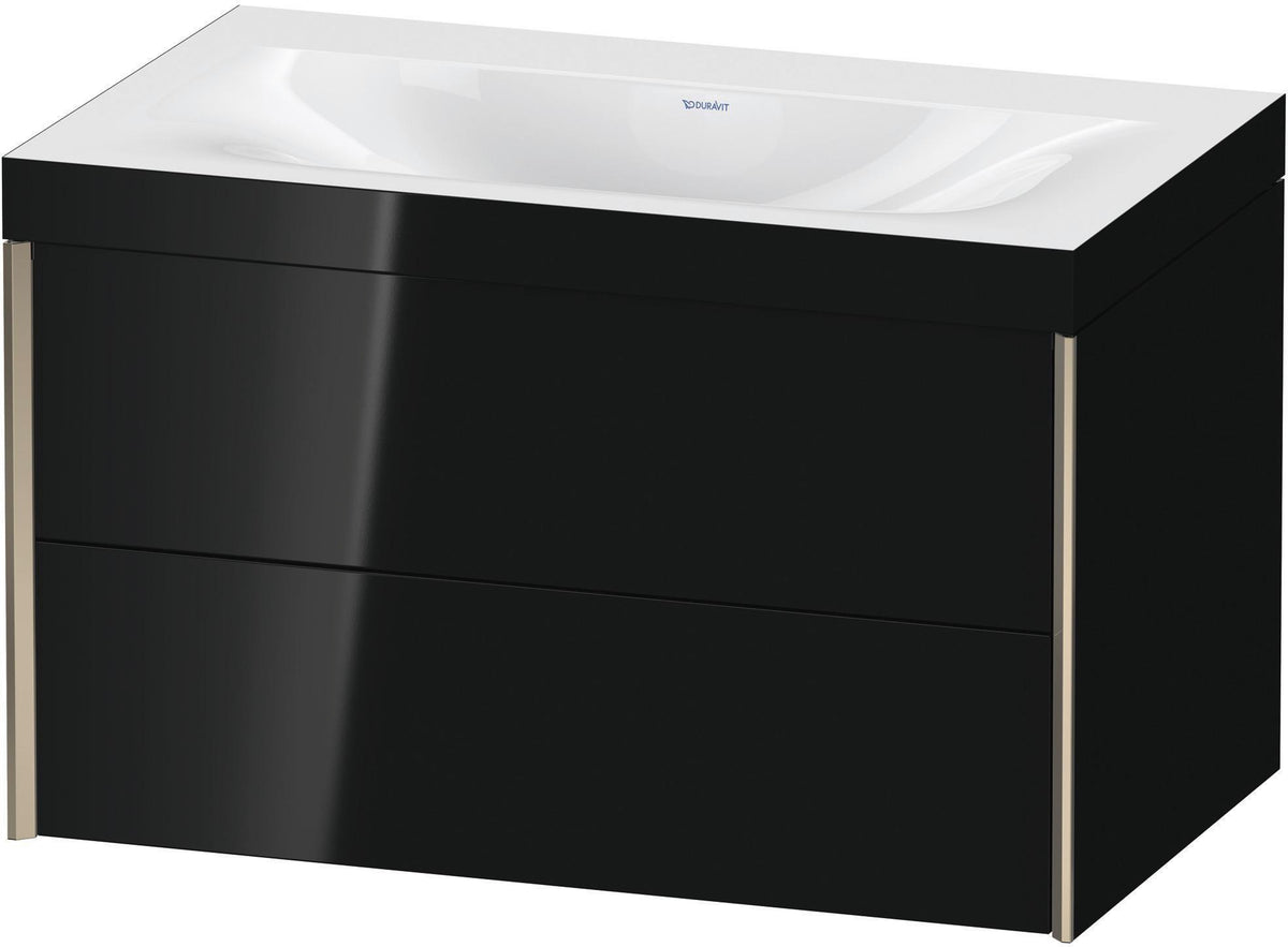 DURAVIT XViu c-bonded Waschtischset 800 mm wandhängend mit 2 Schubkästen und Tip-on-Technik
