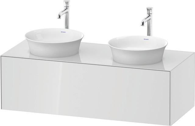 Duravit White Tulip Waschtischunterbau 1300 mm mit Konsolenplatte, Tip-On-Technik und LED-Beleuchtung