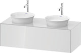 Duravit White Tulip Waschtischunterbau 1300 mm mit Konsolenplatte, Tip-On-Technik und LED-Beleuchtung