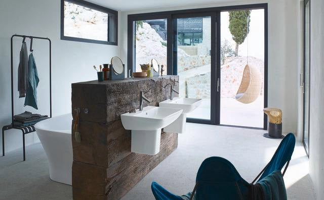 DURAVIT Cape Cod Badewanne 1900x900 mm Vorwand, Mineralguss Weiß Matt, inkl. Fußgestell & Verkleidung