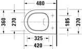 DURAVIT D-Neo Wand-WC 480 mm weiß spülrandlos Tiefspüler von Bertrand Lejoly