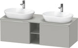 DURAVIT D-Neo Konsolenwaschtischunterbau 1400 mm betongrau matt mit 2 Auszügen und Bronze-Griffen