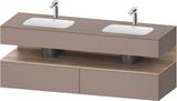 DURAVIT Qatego Studio F. A. Porsche Waschtischset 1600 mm mit Konsolenwaschtischunterbau, 2 Auszüge