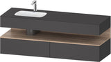 DURAVIT Qatego Studio F. A. Porsche Einbauwaschtisch mit Konsolenwaschtischunterbau 1600 mm Weiß Matt