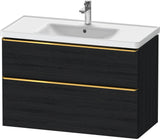 DURAVIT D-Neo Waschtischunterbau 984 mm betongrau matt mit Soft-Close und Bronze-Griff