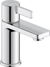 Duravit D-Neo Einhebel-Waschtischmischer mit FreshStart, Zugstange & Chrom – 94 mm Ausladung
