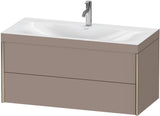 DURAVIT XViu c-bonded Waschtischunterbauset 1000 mm, 2 Schubkästen, champagner matt/basalt matt
