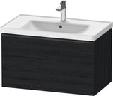 Duravit D-Neo Waschtischunterbau 784 mm Eiche Schwarz Matt mit 1 Auszug und Bronze-Griff