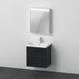 Duravit D-Neo Möbel-Set wandhängend 650x480mm mit Waschtisch, Unterbau, Spiegelschrank Eiche Schwarz