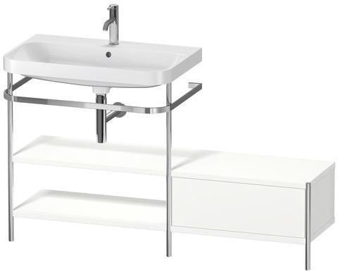 Duravit Happy D.2 Plus Waschtischunterbau 1400x490mm mit Metallkonsole supermatt