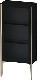 Duravit XViu Halbhochschrank 500 mm Glasfront Schwarz Hochglanz mit Tip-on Technik