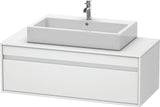 DURAVIT Ketho Waschtischunterbau 1200 mm weiß matt – wandhängend, 1 Auszug, Soft-Close