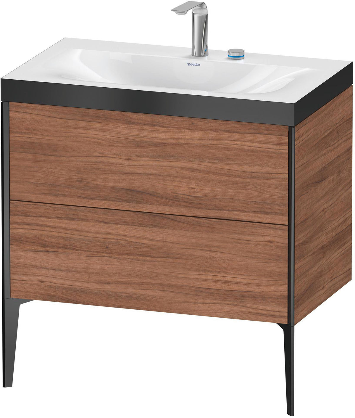 Duravit XViu c-bonded Waschtischset bodenstehend 800 mm mit 2 Auszügen, Push-Open und Soft-Close