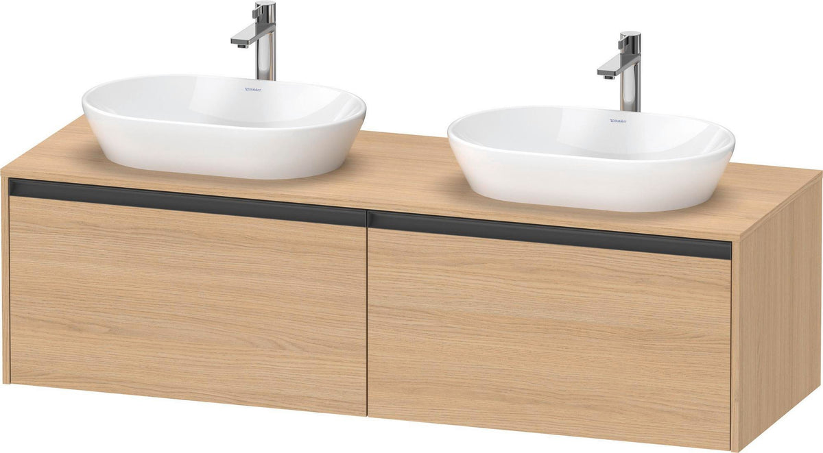 DURAVIT Ketho.2 Waschtischunterbau 1600 mm betongrau matt mit 2 Auszügen