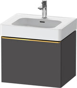 DURAVIT D-Neo Waschtischunterbau 584 mm Eiche Schwarz Matt mit Bronze Griff