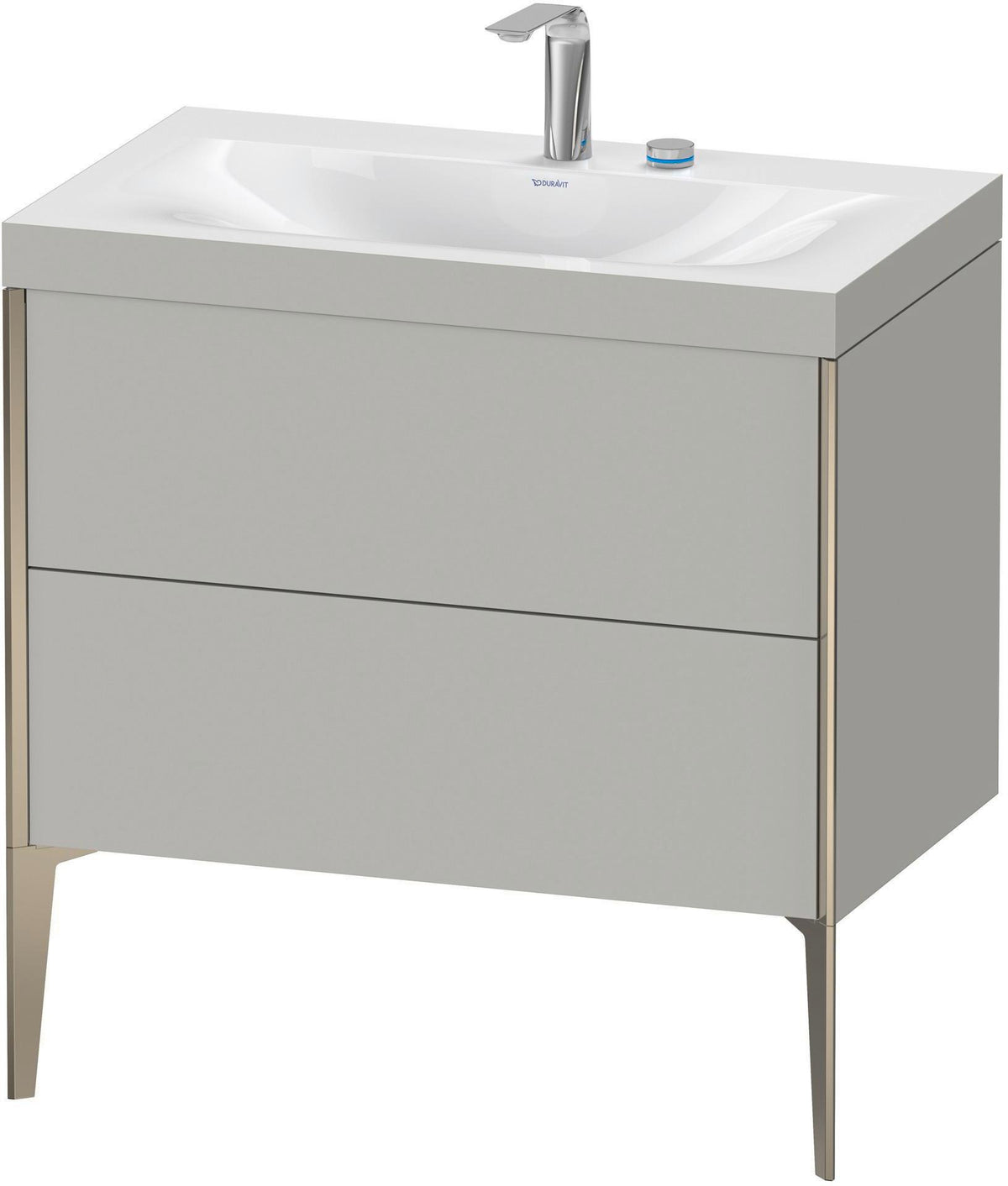 DURAVIT XViu c-bonded Waschtischset 800 mm bodenstehend mit 2 Auszügen und Tip-on Technik