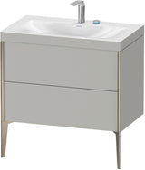 DURAVIT XViu c-bonded Waschtischset 800 mm bodenstehend mit 2 Auszügen und Tip-on Technik