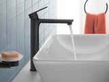 Duravit D-Code Einhebel-Waschtischmischer XL 180 mm, ohne Zugstange, FreshStart, MinusFlow, Schwarz Matt