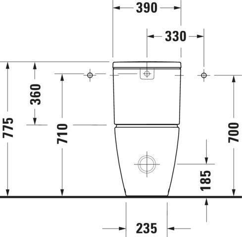 DURAVIT D-Neo Stand-Tiefspül-WC 650 mm rimless, weiß, Abgang Vario