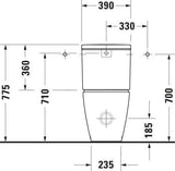 DURAVIT D-Neo Stand-Tiefspül-WC 650 mm rimless, weiß, Abgang Vario
