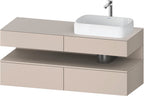 taupe matt / Nische taupe supermatt, mit Siphonausschnitt und Schürze / sonstige
