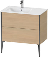 Duravit XViu Waschtischunterbau bodenstehend 810 mm mit 2 Auszügen, weiß matt, Tip-On Technik