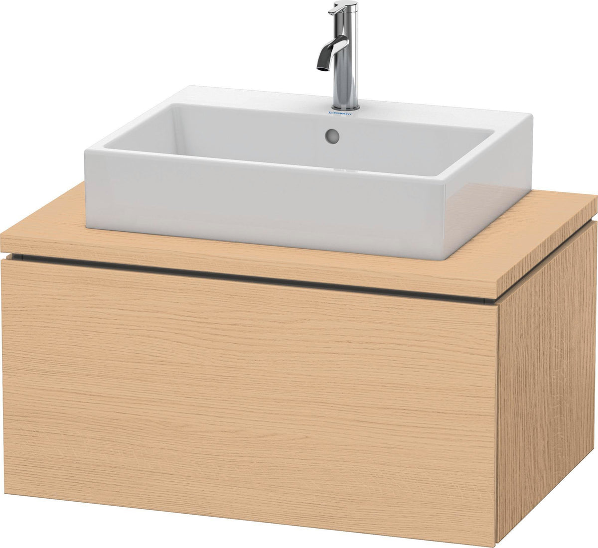 Duravit L-Cube Konsolenwaschtischunterbau 820 mm betongrau matt, 1 Auszug, wandhängend