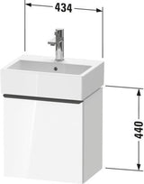 DURAVIT D-Neo Waschtischunterbau 434 mm Eiche Terra Matt, 1 Tür links, wandhängend
