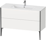 DURAVIT XViu Waschtischunterbau bodenstehend 1210 mm, 2 Auszüge, champagner matt/weiß matt