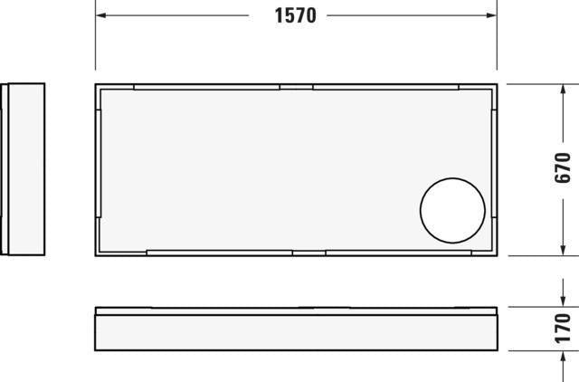 DURAVIT D-Code Duschwanne 1000x700 mm Weiß Sanitäracryl rechteckig