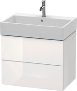 Duravit L-Cube Waschtischunterbau 684 mm, 2 Schubkästen, Weiß Matt, Wandmontage