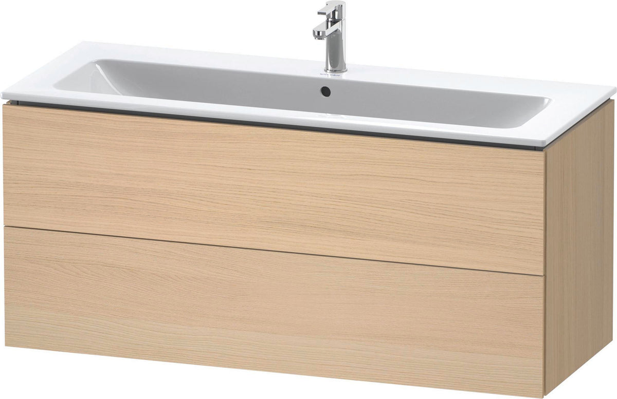 Duravit L-Cube Waschtischunterbau 1220 mm taupe matt mit 2 Schubkästen und Tip-On-Technik