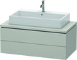 Duravit L-Cube Konsolenwaschtischunterbau 1020 mm betongrau matt mit 2 Schubkästen und Tip-On-Technik